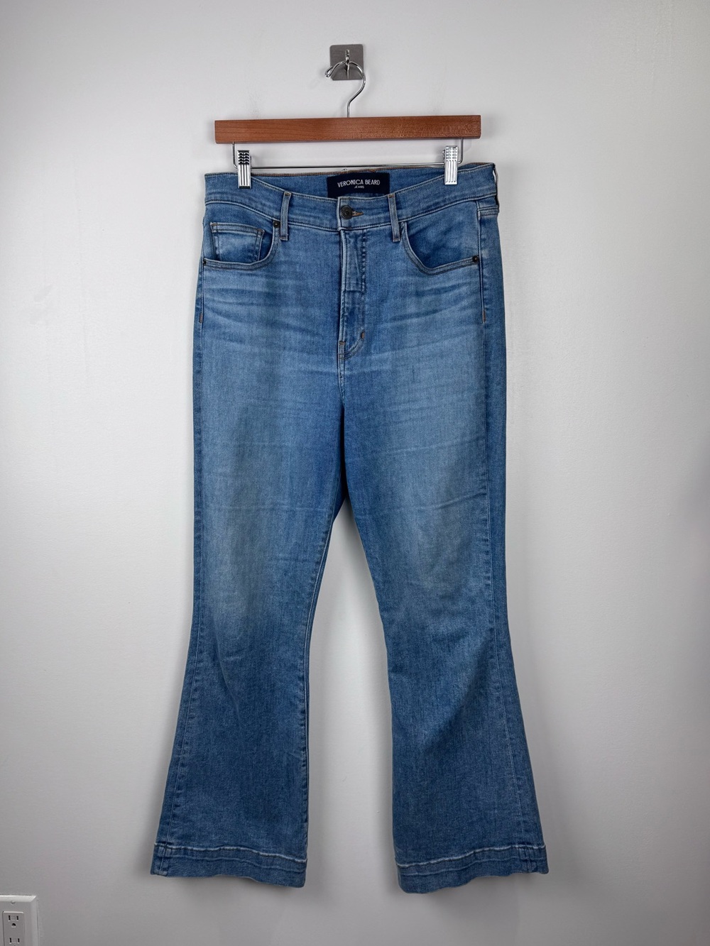 Veronica Beard Women Carson Ankle Flare High Rise Jean Size 30